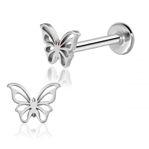 Labret mariposa ilustrada